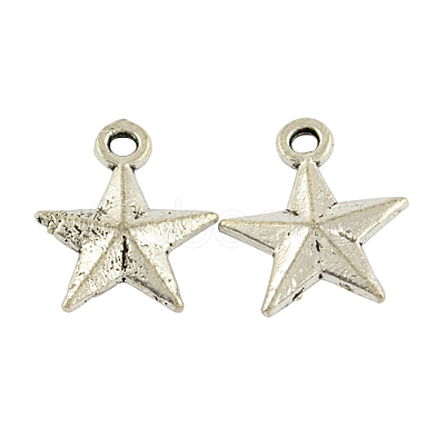 Alloy Star Pendants TIBEP-23849-AS-NR-1