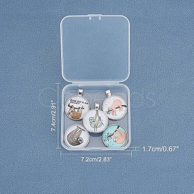 Alloy Glass Pendants PALLOY-CA0001-23-1