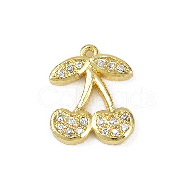 Brass Micro Pave Cubic Zirconia Pendants KK-M322-48G-05-1