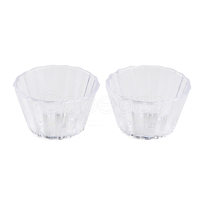 Mini Plastic Simulated Egg Tart Cup DJEW-C005-02A-1