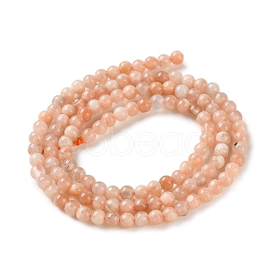 Natural Sunstone Beads Strands G-C284-C02-3mm-01-1