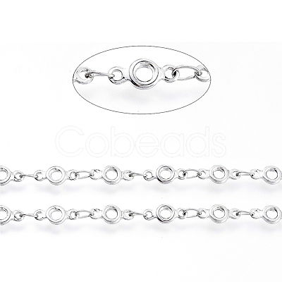 Tarnish Resistant 304 Stainless Steel Link Chains CHS-G014-09P-1