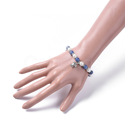 Stretch Charm Bracelets BJEW-JB04686-03-1