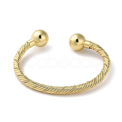 Rack Plating Brass Cuff Bangles BJEW-H326-03G-1