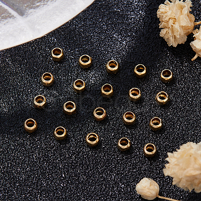 300Pcs 4 Styles Brass Crimp Beads KK-BBC0014-69-1