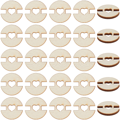 1 Set 1-Hole Wood Buttons BUTT-CY0001-16C-1