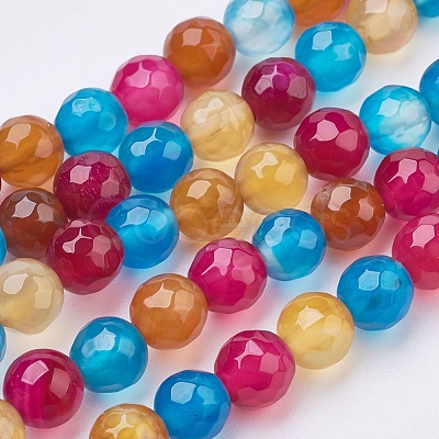 Natural Agate Beads Strands G-G580-6mm-18A-1