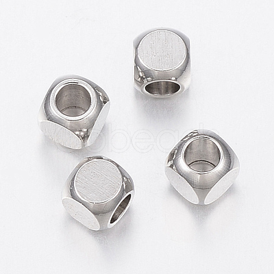 Tarnish Resistant 304 Stainless Steel Beads STAS-H426-02-4MM-1