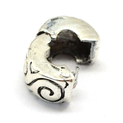 Alloy European Style Clasps X-PDLC-R001-16AS-1