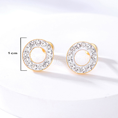 Elegant Round Circle Brass Stud Earrings NB2152-1