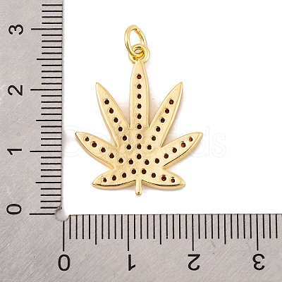 Rack Plating Brass Micro Pave Cubic Zirconia Pendants KK-K367-05G-01-1