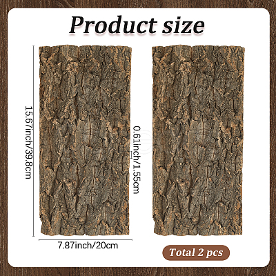 Wood Tree Rind Decoration AJEW-WH20064-07A-1