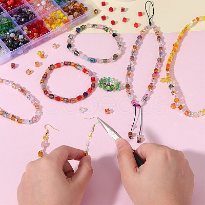 2 Bags Imitation Artificial Crystal Glass Beads GLAA-SZ0001-95B-07-1