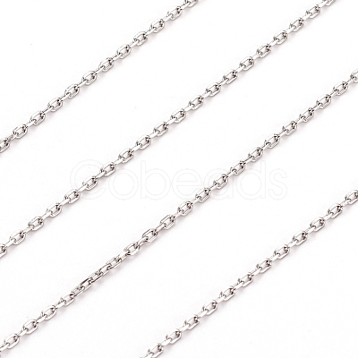 Tarnish Resistant 304 Stainless Steel Cable Chains CHS-D005-02P-1