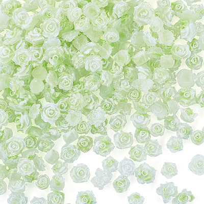 200Pcs Flower & Butterfly Resin Cabochons CRES-TA0001-89B-1