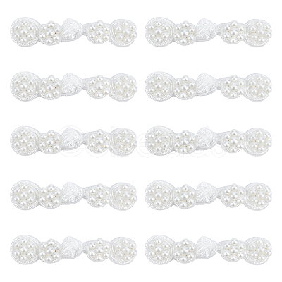 16Pairs 2 Colors Handmade Chinese Frogs Knots Buttons Sets AJEW-GF0005-19-1