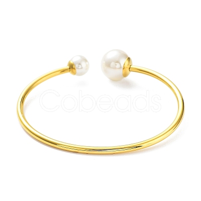 Ion Plating(IP) 304 Stainless Steel Cuff Bangles BJEW-M309-01G-1