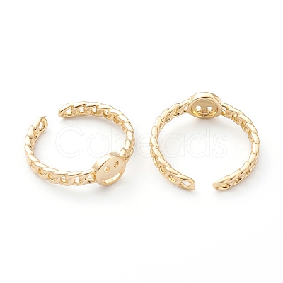 Brass Cuff Rings RJEW-Z006-L-01G-1