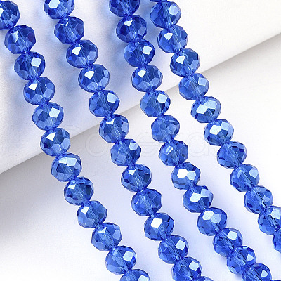 Electroplate Glass Beads Strands EGLA-A034-T4mm-A32-1