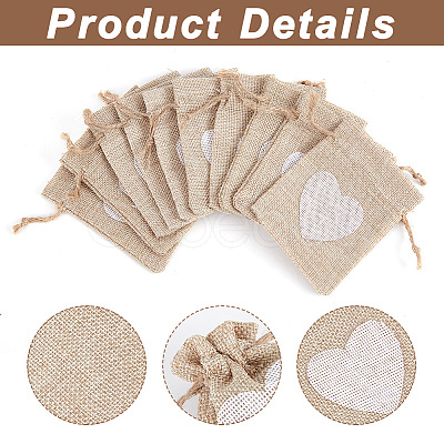 Jute Cloth Storage Bags LS-ABAG-WH0031-30-1