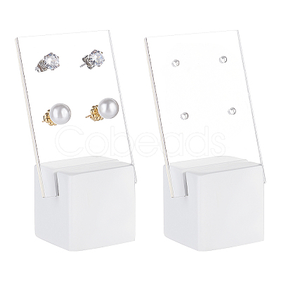 2Pcs 2 Style Acrylic Earring Display Stands EDIS-CA0001-01-1