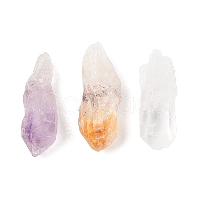 Nuggets Raw Natural Quartz Crystal & Amethyst & Yellow Quartz Collections AJEW-Q152-05-1