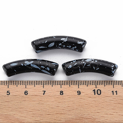Opaque Spray Painted Acrylic Beads LS-MACR-S372-002F-B01-1