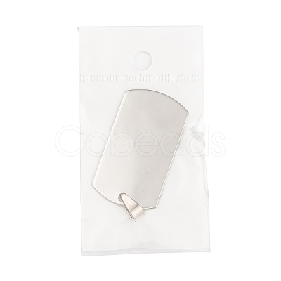 Non-Tarnish 201 Stainless Steel Rounded Rectangle Mirror Polished Finish Stamping Blank Tag Pendants LS-STAS-S030-03-1
