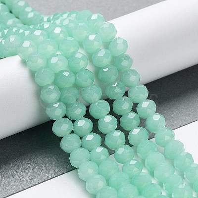 Baking Paint Imitation Jade Glass Bead Strands LS-DGLA-A034-J10mm-A22-1