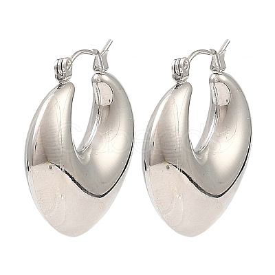 Non-Tarnish 304 Stainless Steel Hoop Earrings for Women EJEW-G358-07P-1