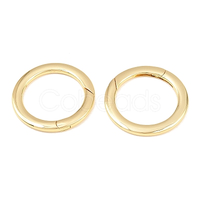 Ring Brass Spring Gate Rings KK-C162-016G-1
