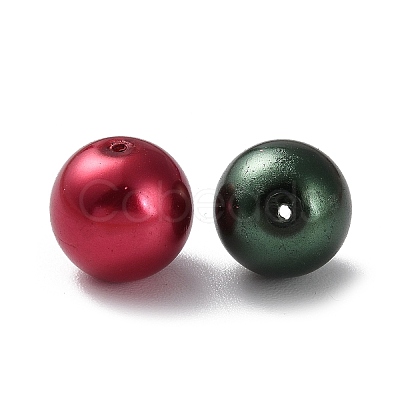 Baking Paint Pearlized Glass Pearl Round Bead Strands HY-Q004-12mm-M-1
