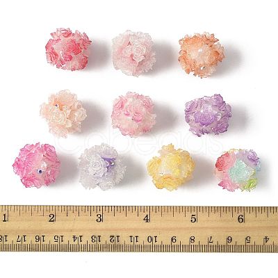 10Pcs 10 Colors Resin Beads RESI-FS0002-24B-1