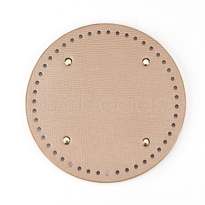 PU Leather Flat Round Bag Bottom FIND-PH0016-001B-1