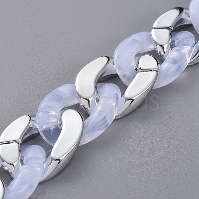 Handmade Imitation Gemstone Style Acrylic Curb Chains AJEW-JB00524-1