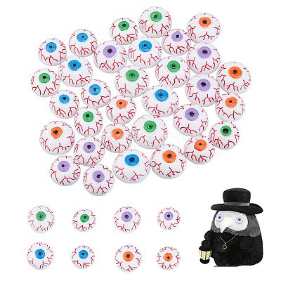 32Pcs 8 Styles Resin Craft Doll Eyes Cabochons DIY-FH0007-28-1