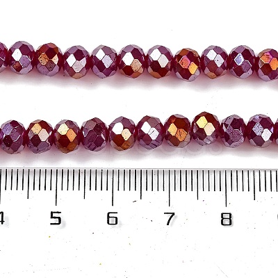 Baking Electroplate Glass Beads Strands DGLA-A039-J10mm-B19-1