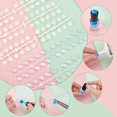 2 Sets 2 Colors Plastic False Nail Tips Color Chart MRMJ-PH0001-62-1