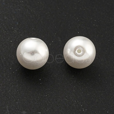 Baking Painted Pearlized Glass Pearl Round Beads HY-S004-01F-1