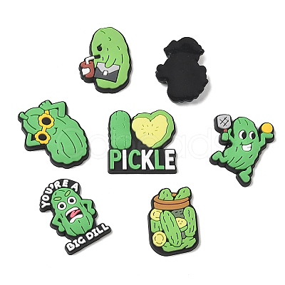 Cucumber & Pickle Theme PVC Plastic Cabochons PL-CBABCB6-02-1