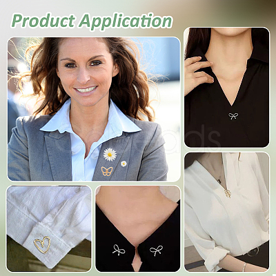 24Pcs 12 Style Resin & Alloy Brooches JEWB-GA00007-1