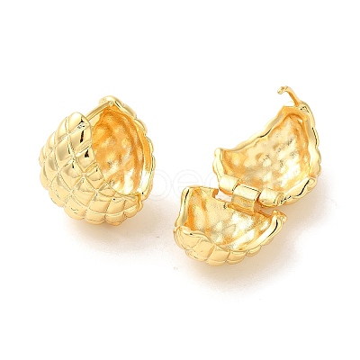Brass Hoop Earrings for Women EJEW-P292-11E-G-1