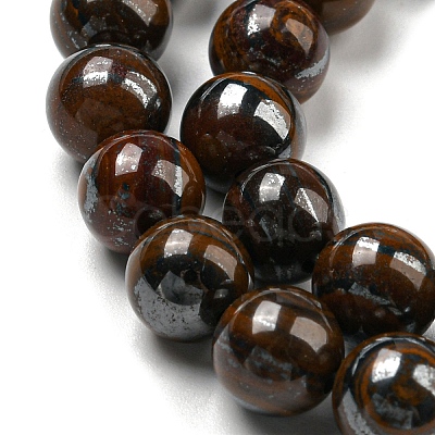 Natural Yellow Tiger Iron Beads Strands G-C079-A03-02-1
