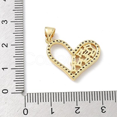 Brass Micro Pave Clear Cubic Zirconia Pendants KK-H537-28B-G-1