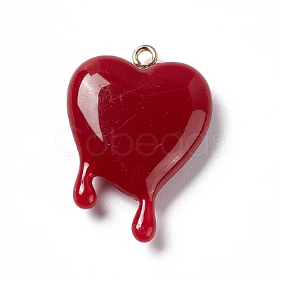 Opaque Resin Pendants RESI-F028-01A-1