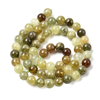 Natural Green Garnet Beads Strands G-G344-A04-6mm-1