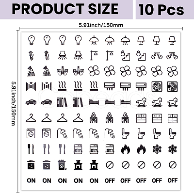 PVC Self-adhesive Stickers DIY-GF0013-33-1