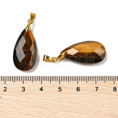 Natural Tiger Eye Pendants G-L614-D03-G04-1