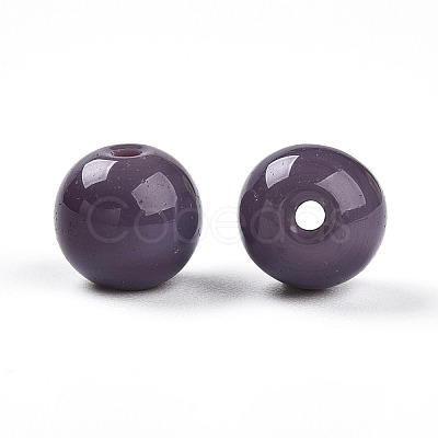 Opaque Solid Color Glass Beads X1-GLAA-N007-8mm-A07-1