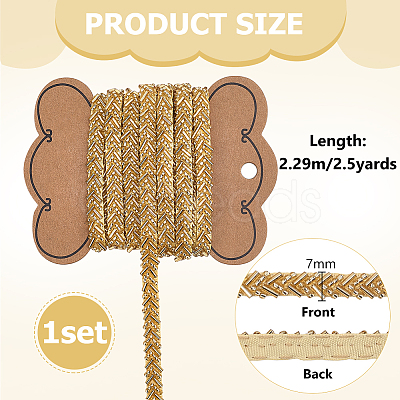 2.5 Yards Handmade Glass Beaded Trimming for Garment Decoration OCOR-FG0003-25A-1